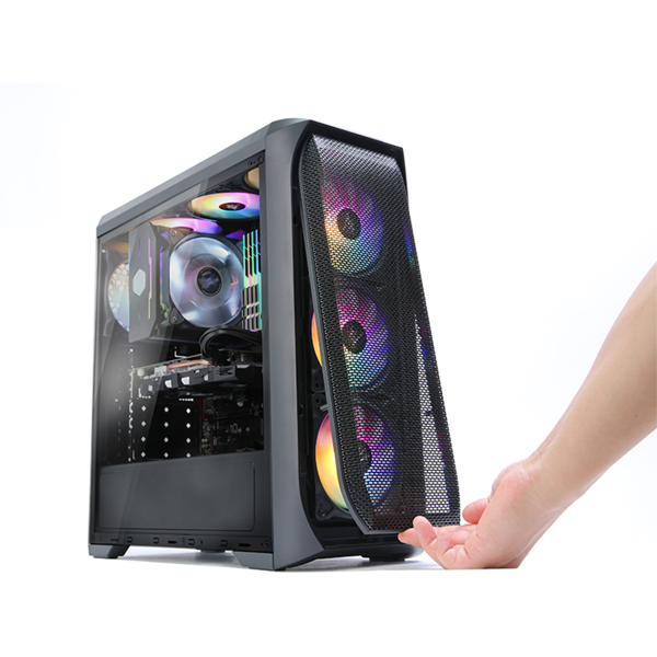 Zalman Computer case  N5 MF, MidT, 2xUSB2.0,1xUSB3.0, 4x120mm ARGB, acrylic (side panel), without PSU, black