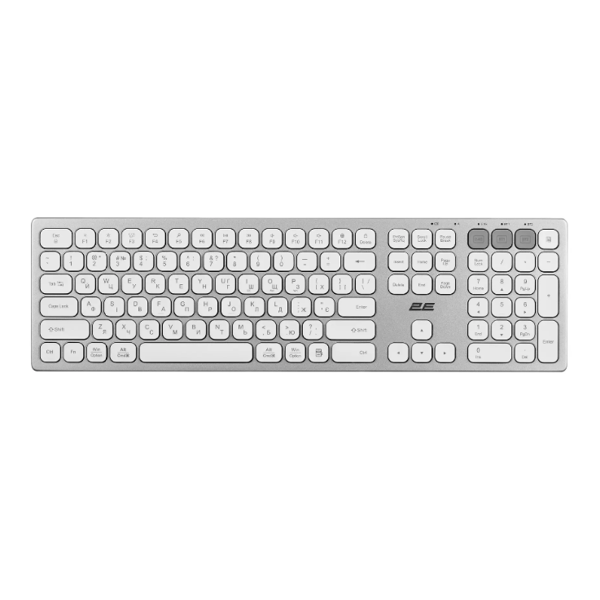 2E Keyboard membrane KS270 109key, WL/BT, EN/UK, silver-white