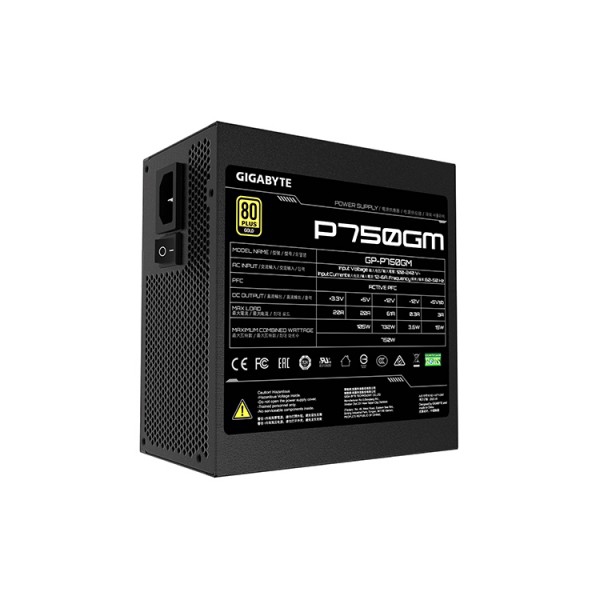 კვების ბლოკი: Gigabyte GP-P750GM 750W 80 Plus Gold Modular Power Supply