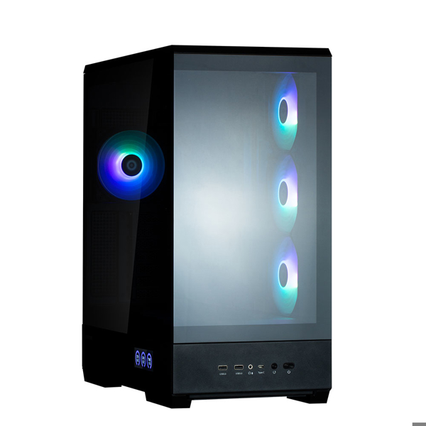 Zalman PC case P50 DS without PSU, 2xUSB3.0, 1xUSBType-C, 4x120mm ARGB, VGA 435mm, LCS ready, TG Side Panel, ATX, black