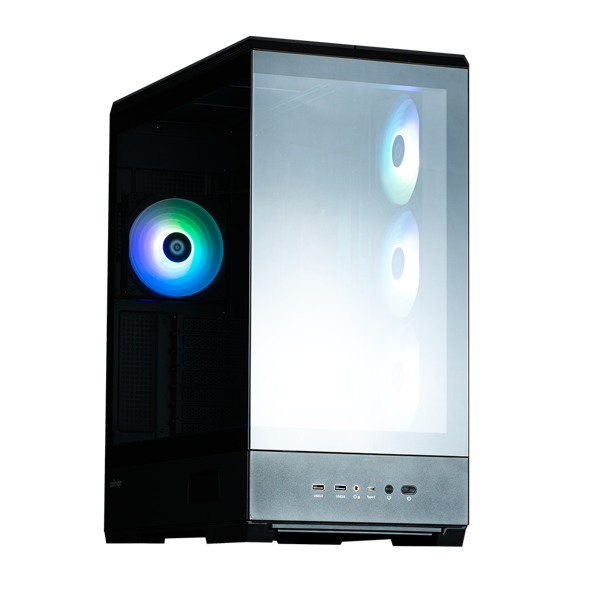 Zalman PC case P50 DS without PSU, 2xUSB3.0, 1xUSBType-C, 4x120mm ARGB, VGA 435mm, LCS ready, TG Side Panel, ATX, black