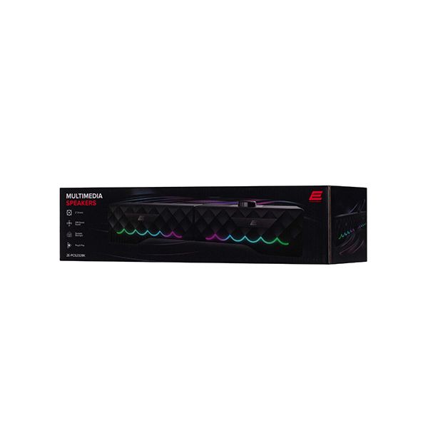 2E Multimedia speaker  PCS232 RGB, Soundbar, 2.0, USB, Black