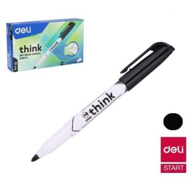 დაფის მარკერი შავი U00620 Black, DELI
