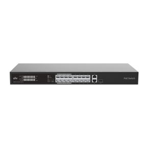 PoE სვიჩი - 16x100 მბ/წმ PoE (at/af) პორტი, 1x1000 მბ/წმ, არამართვადი 125 ვტ