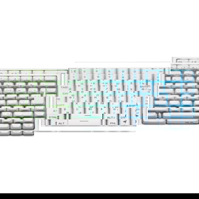2E GAMING Membrane keyboard KG350 68key, USB-A, EN/UA/RU, RGB, white