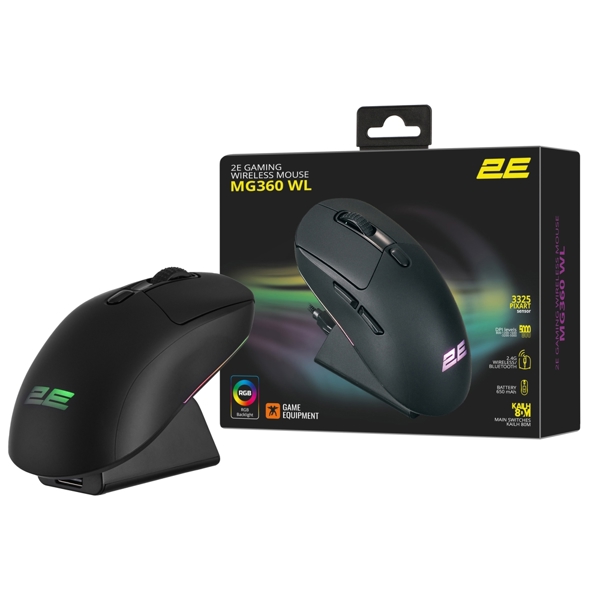 2E GAMING Mouse MG360 WL, USB-A/WL/BT, black