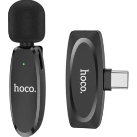 HOCO L15 Type-C Crystal lavalier wireless digital microphonemicrophoneblack