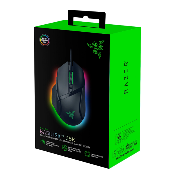 Razer Mouse Basilisk V3 35K, RGB, USB-A, black
