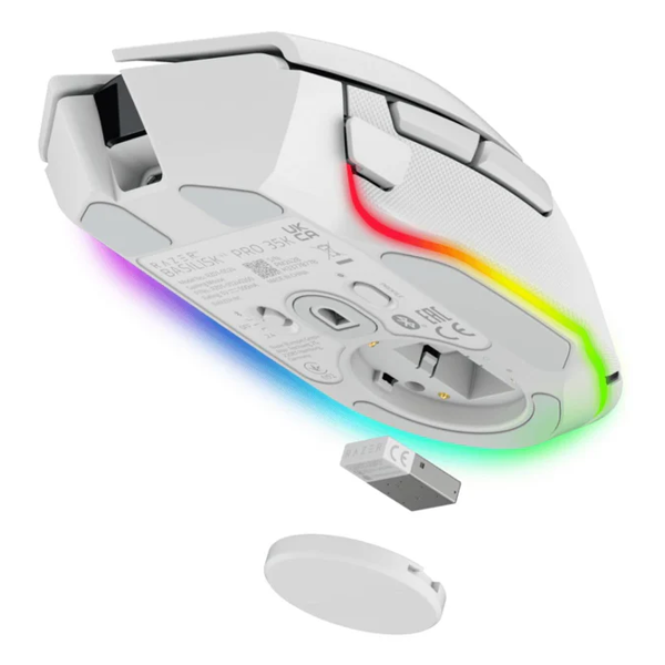 Razer Mouse Basilisk V3 Pro 35K, RGB, USB-A/WL/BT, white