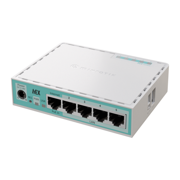 როუტერი hEX refresh - Dual Core CPU, 5x Gigabit Port, MikroTik (RB750Gr3 განახლებული) [E50UG]
