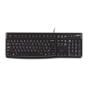 K120, Logitech Corded Keyboard 1.5m USB,  EN,  Black L920-002522
