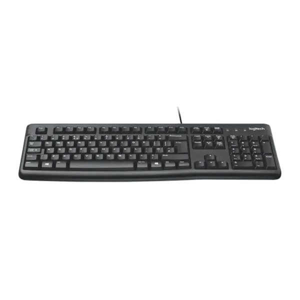 K120, Logitech Corded Keyboard 1.5m USB,  EN,  Black L920-002522