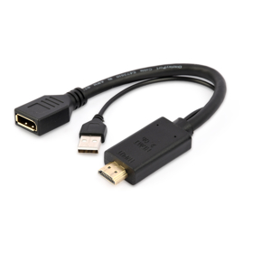 HDMI კაბელი Gembird HDMI to DisplayPort Adapter(A-HDMIM-DPF-01)