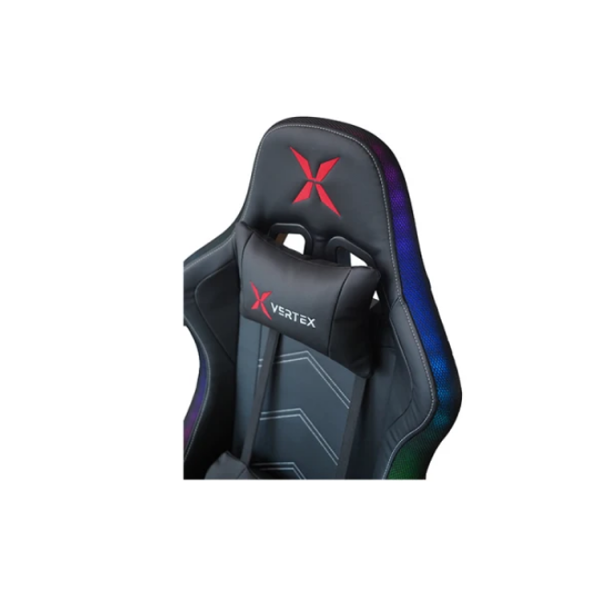 გეიმერული სავარძელი: Vertex Illidan Gaming Chair RGB Black PU