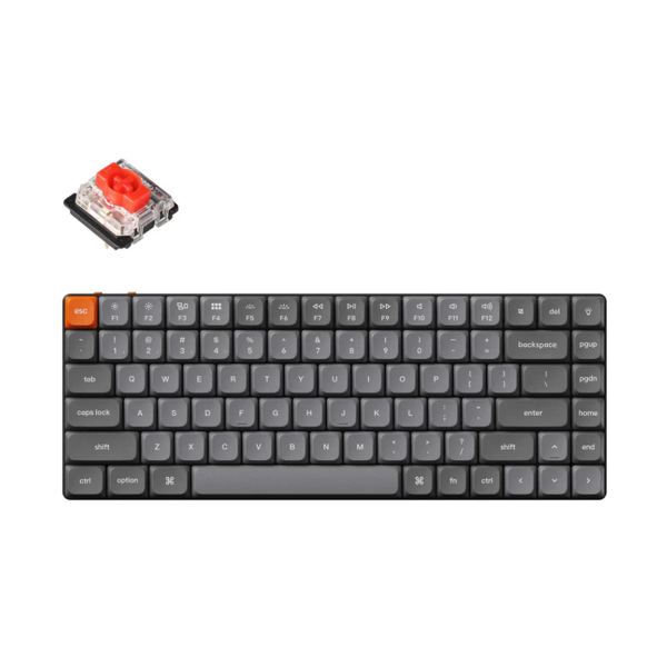 Mechanical keyboard Keychron K3 MAX 84Key, K pro Brown, WL/BT/USB-A, QMK, EN, White Led