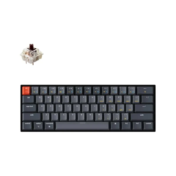 Mechanical keyboard Keychron K12 61Key, K pro Brown, BT/USB-A, EN, RGB