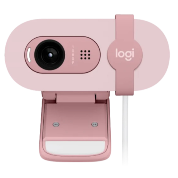 Brio 100, LOGITECH Full HD Webcam 1080p/30fps, 2MP , Built-in Mic - ROSE - USB 1.5 m (L960-001623 )