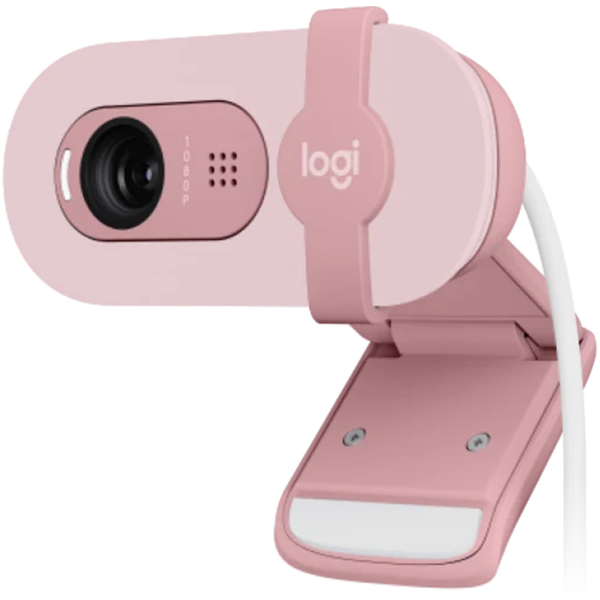 Brio 100, LOGITECH Full HD Webcam 1080p/30fps, 2MP , Built-in Mic - ROSE - USB 1.5 m (L960-001623 )