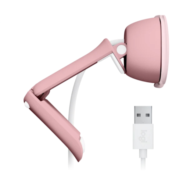 Brio 100, LOGITECH Full HD Webcam 1080p/30fps, 2MP , Built-in Mic - ROSE - USB 1.5 m (L960-001623 )