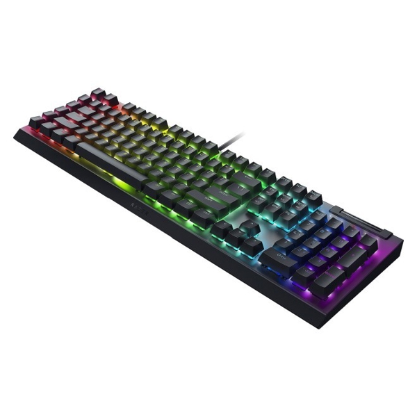 Razer Keyboard mechanical BlackWidow V4 X 110key, Green Switch, USB-A, EN/RU, RGB, black