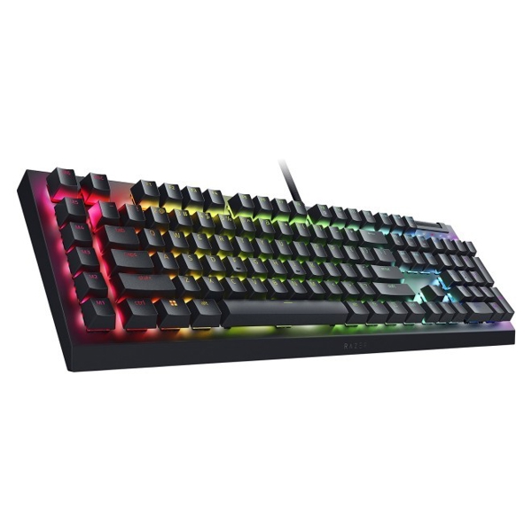 Razer Keyboard mechanical BlackWidow V4 X 110key, Green Switch, USB-A, EN/RU, RGB, black