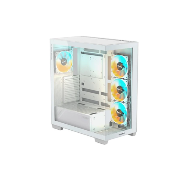 ქეისი: Gigabyte C500 PANORAMIC STEALTH ICE 4x120mm ARGB Fans Mid Tower White - C500PI ST