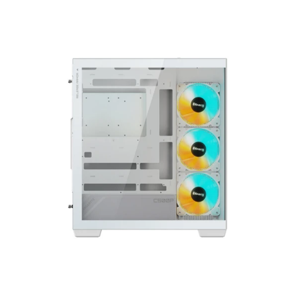 ქეისი: Gigabyte C500 PANORAMIC STEALTH ICE 4x120mm ARGB Fans Mid Tower White - C500PI ST