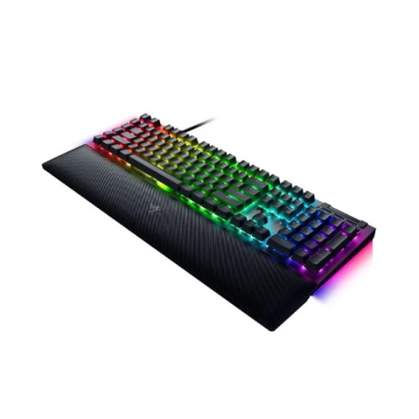 Razer Keyboard mechanical BlackWidow V4, 114key, Green Switch, USB-A, EN, RGB, black