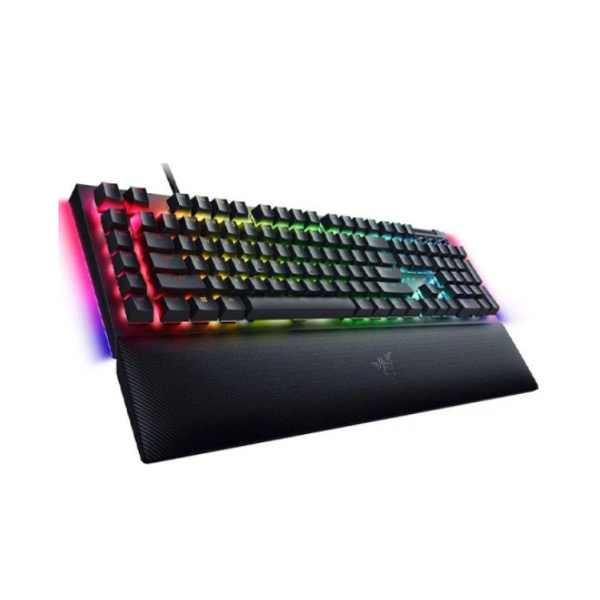 Razer Keyboard mechanical BlackWidow V4, 114key, Green Switch, USB-A, EN, RGB, black
