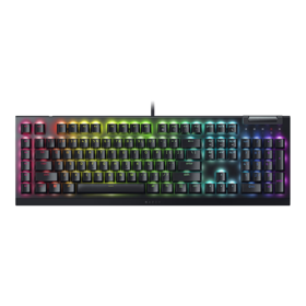 Razer Keyboard mechanical BlackWidow V4 X, 110key, Yellow Switch, USB-A, EN, RGB, black