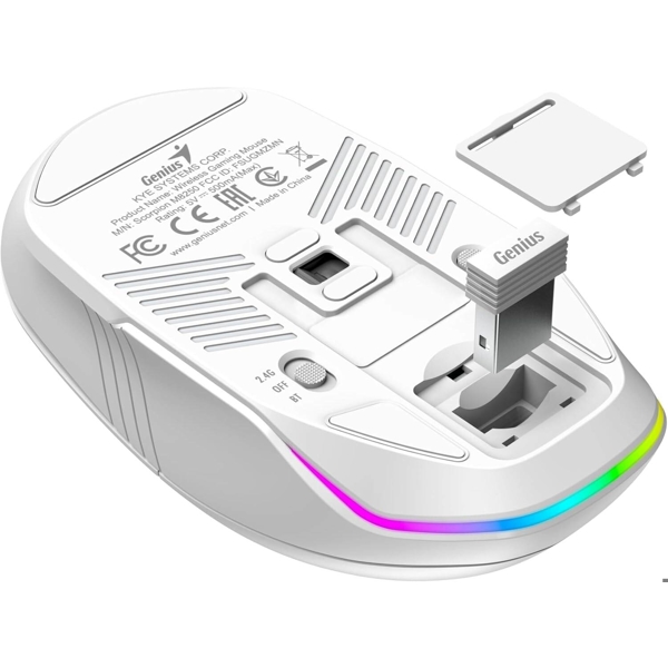 თაგვი  Scorpion M8250,White, LED, Genius, Bluetooth 5.0 and 2.4GHz