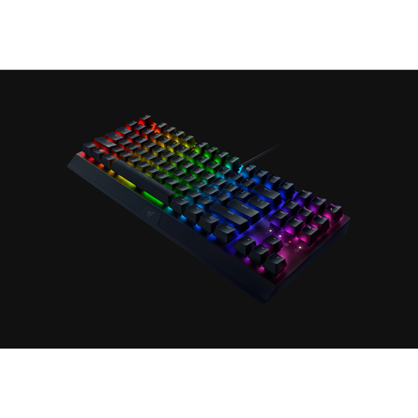 Razer Keyboard mechanical BlackWidow V3 TKL 87key, Green Switch, USB-A, EN/RU, RGB, black