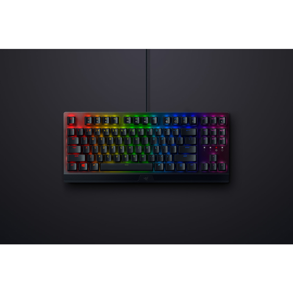 Razer Keyboard mechanical BlackWidow V3 TKL 87key, Green Switch, USB-A, EN/RU, RGB, black