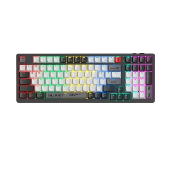 კლავიატურა: A4Tech Bloody WS98 Dual-Core Wireless Mechanical Keyboard BLMS Red Plus Switch Bloody Grey