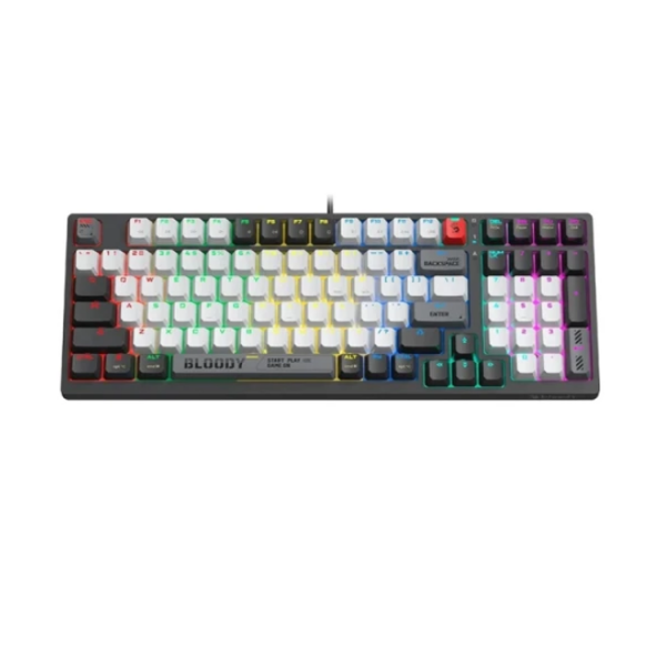 კლავიატურა: A4Tech Bloody WS98 Dual-Core Wireless Mechanical Keyboard BLMS Red Plus Switch Bloody Grey