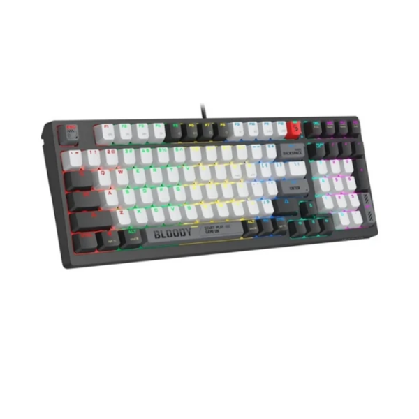 კლავიატურა: A4Tech Bloody WS98 Dual-Core Wireless Mechanical Keyboard BLMS Red Plus Switch Bloody Grey