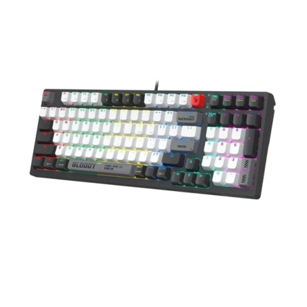 კლავიატურა: A4Tech Bloody WS98 Dual-Core Wireless Mechanical Keyboard BLMS Red Plus Switch Bloody Grey