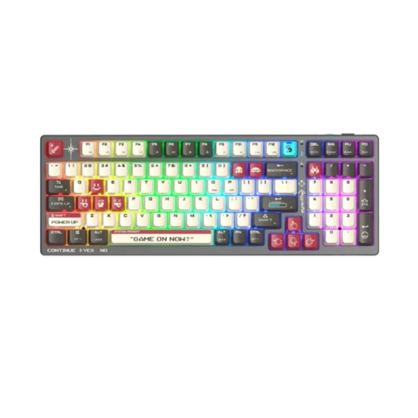 კლავიატურა: A4Tech Bloody WS98 Dual-Core Wireless Mechanical Keyboard BLMS Red Plus Switch Pixels Red