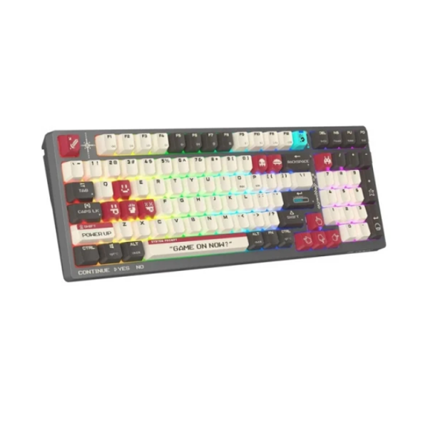 კლავიატურა: A4Tech Bloody WS98 Dual-Core Wireless Mechanical Keyboard BLMS Red Plus Switch Pixels Red