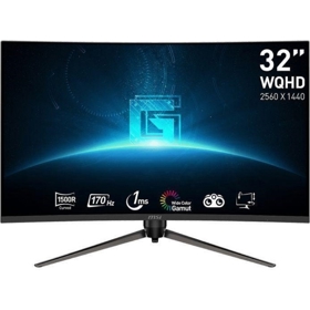 MSI Monitor 31.5" G32CQ5P 2xHDMI, DP, Audio, VA, 2560x1440, 170Hz, 1ms, sRGB 115%, CURVED, AdaptiveSync, HAS