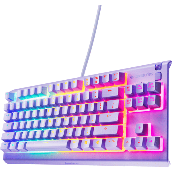 SteelSeries Keyboard membrane Apex 3 TKL, 84key, USB-A, EN, RGB, lavender