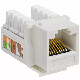 Keystone jacks for 1 port RJ45 UTP cat 5481 (Outlet)