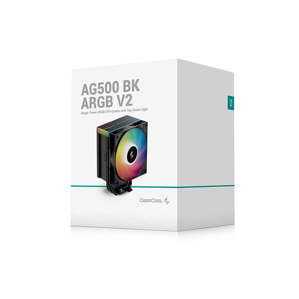 AG500 BK ARGB V2 DeepCool CPU Air Cooler, LGA1700/LGA2066/2011-v3/2011/1700/1200/AM5/AM4 240W TDP, Fan Speed: 300~1850 RPM