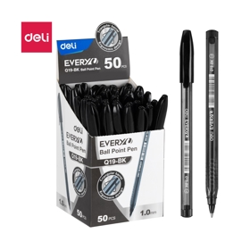 კალამი ბურთულიანი 1mm Q19-BK BLACK, DELI