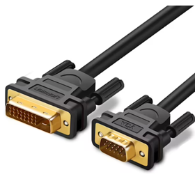 ვიდეო კაბელი UGREEN MM118 (30838), DVI 24+1 To VGA, 1.5m, Black