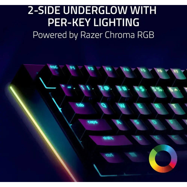 Razer Keyboard mechanical BlackWidow V4 Pro 75%, 81key, Mechanical Switches Gen-3, USB-A/WL/BT, EN, RGB, blck