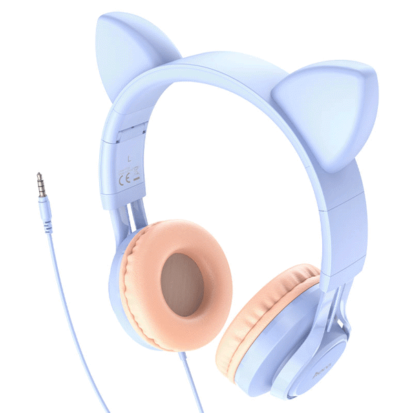 HOCO W36 Cat ear headphones with mic dream blue