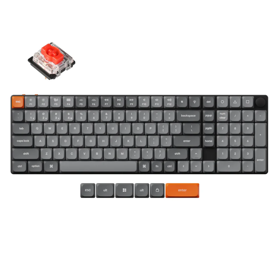 Mechanical keyboard Keychron K17 Max 84 keys, Gateron Red, WL/BT/USB-A, RGB, black