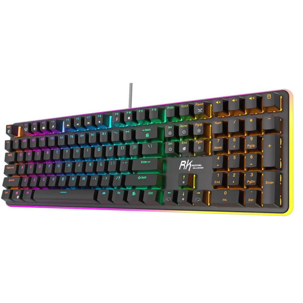 კლავიატურა Royal Kludge RK918 Mechanical Keyboard, Red switch, Wired, USB, Black