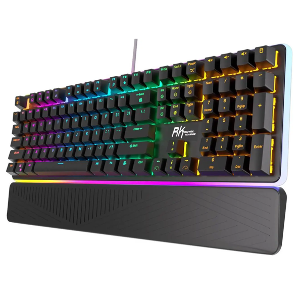 კლავიატურა Royal Kludge RK918 Mechanical Keyboard, Red switch, Wired, USB, Black